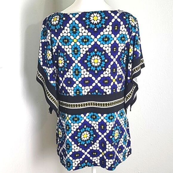 Style & Co. Colorful Blouse with Kimono Sleeves, Size 1X - Picture 7 of 9